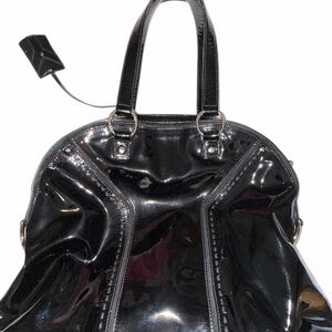 Yves Saint Laurent Muse Shiny Black Large Shoulder Bag